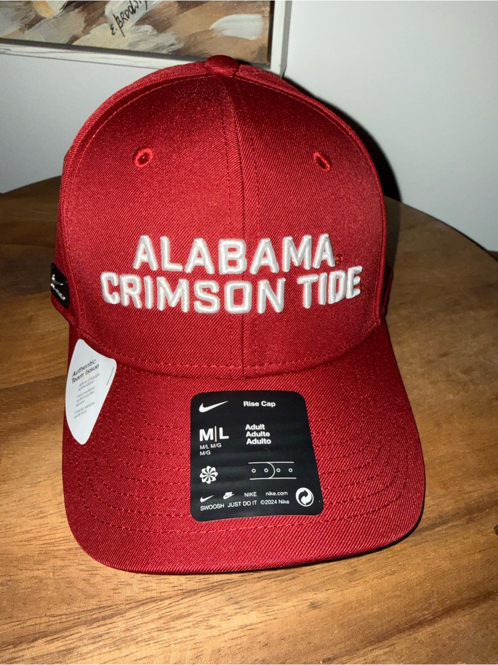 NWT Alabama Crimson Tide Rise Cap Baseball Hat M/L Adjustable